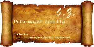 Ostermayer Zomilla névjegykártya